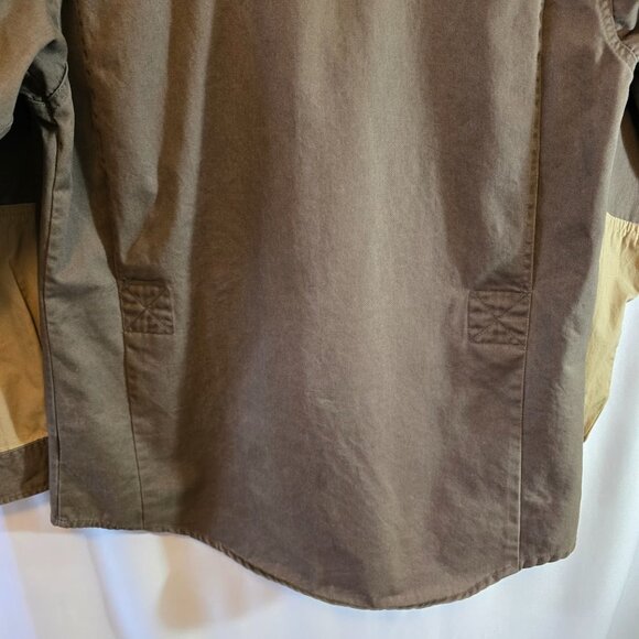 REDHEAD MENS 90S VINTAGE OUTDOOR 100% COTTON SHIRT BROWN TAN LONG SLEEVE MEDIUM - Picture 9 of 11